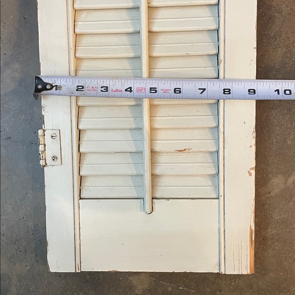 Vintage Cream Wooden Shutters - Picture 10 of 11
